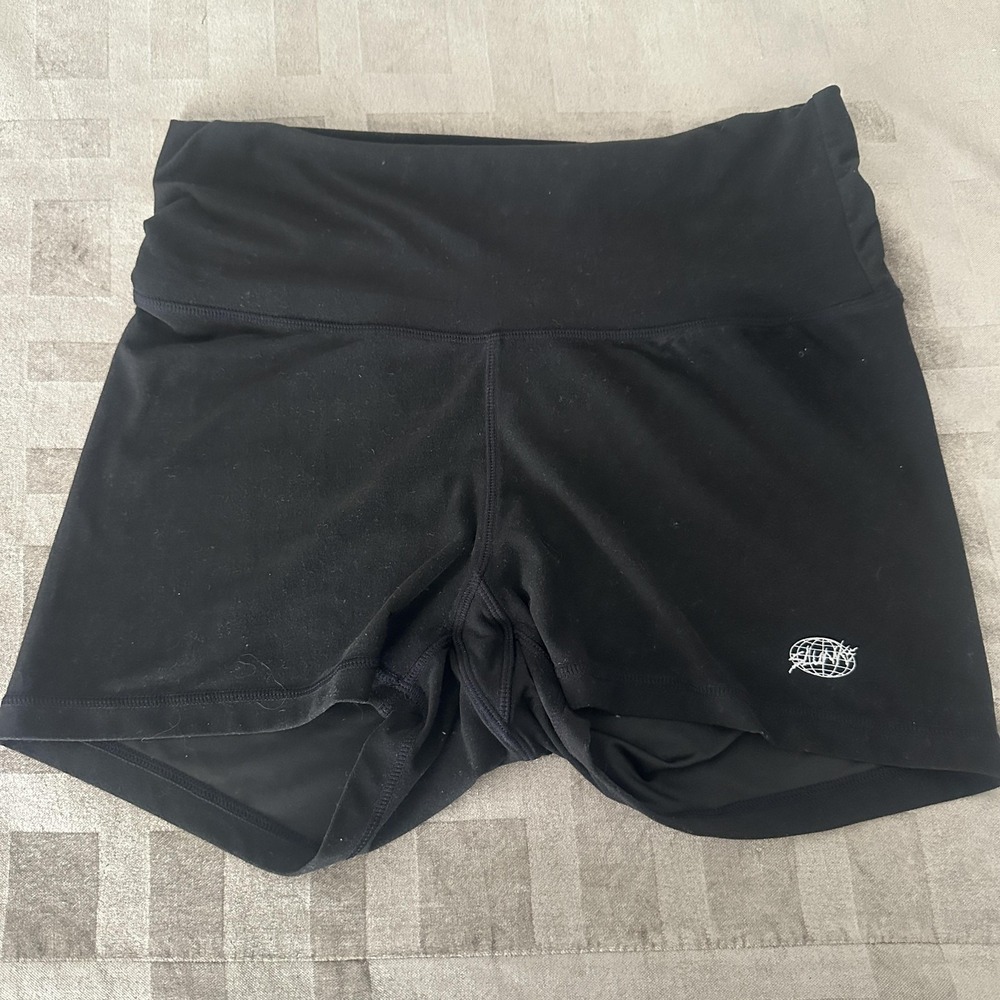 Slunks Volleyball Shorts XL Black Compression High Waist‎ 3" Inseam Gym Training